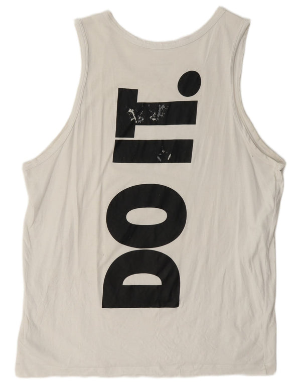 Nike Herren Grafik-Weste Top XL aus weißer Baumwolle