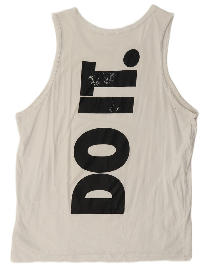 Nike Herren Grafik-Weste Top XL aus weißer Baumwolle