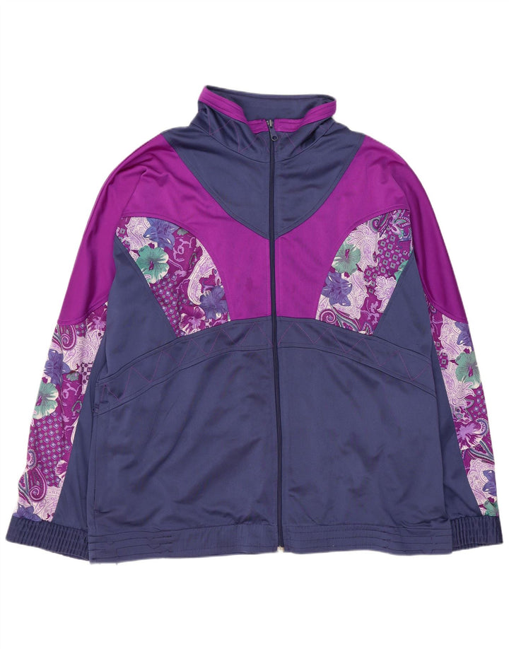 Lotto Herren-Trainingsanzug-Top-Jacke XL, Marineblau mit Blumenmuster