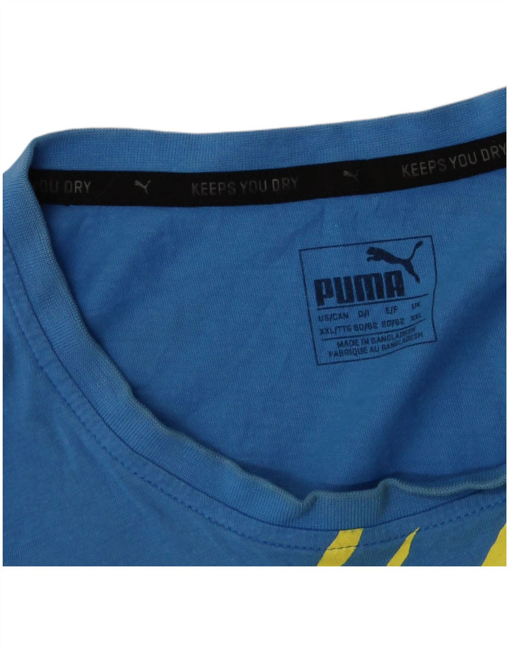 Puma Herren Grafik T-Shirt Top 2XL Blau