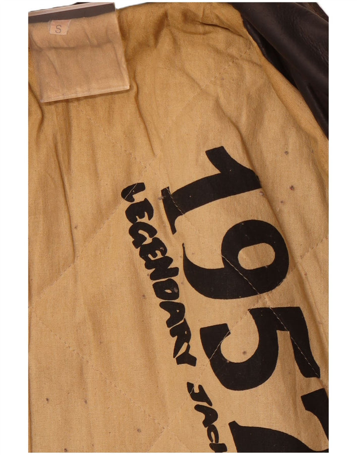 Legendäre Jacke 1957 Herren Lederjacke UK 36 Kleines braunes Leder