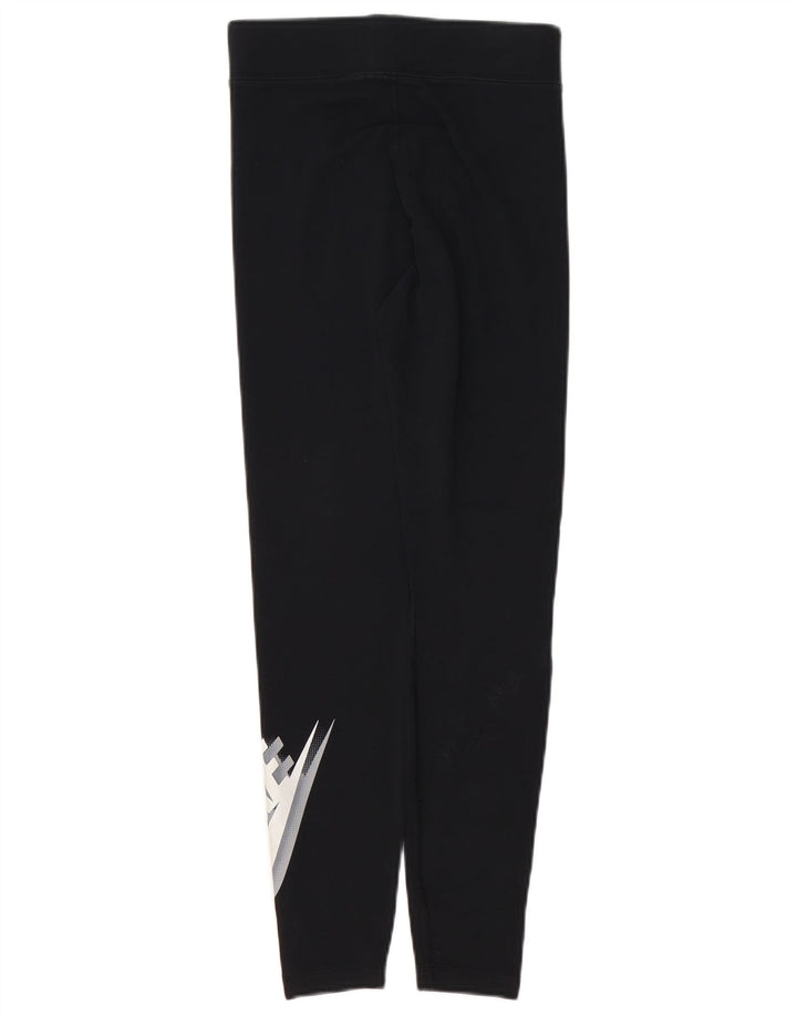 NIKE Damen Tight Fit Graphic Leggings UK 10 Small Schwarz