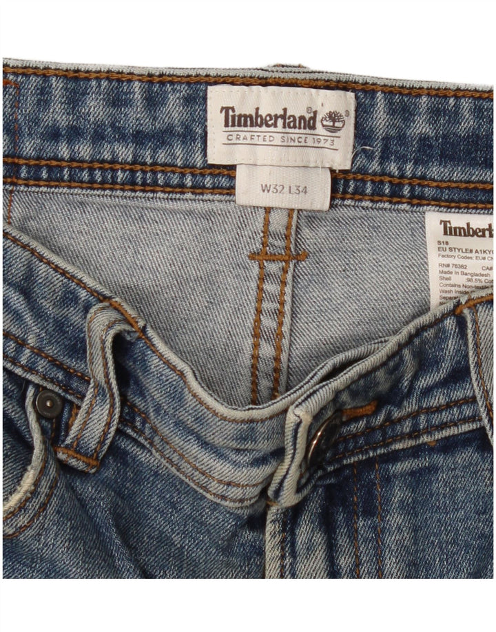 Timberland Herren Straight Jeans W32 L31 Blaue Baumwolle