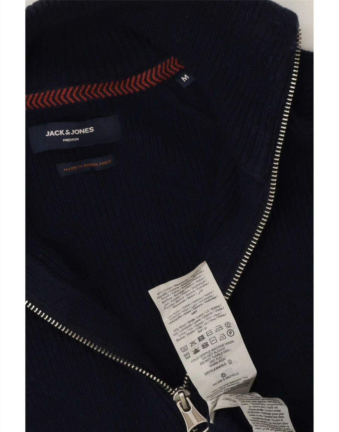 Jack & Jones Herren-Strickjacke aus Baumwolle in mittlerem Marineblau