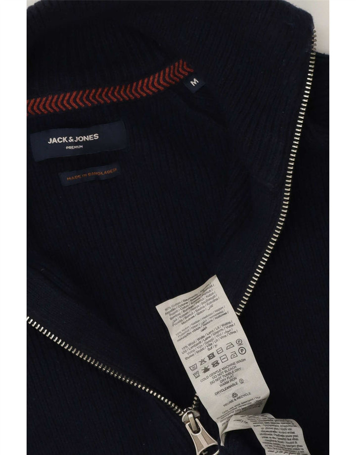 Jack & Jones Herren-Strickjacke aus Baumwolle in mittlerem Marineblau