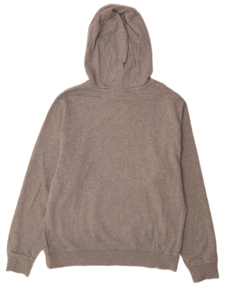Nike Herren-Kapuzenpullover aus mittelgrau gefleckter Baumwolle