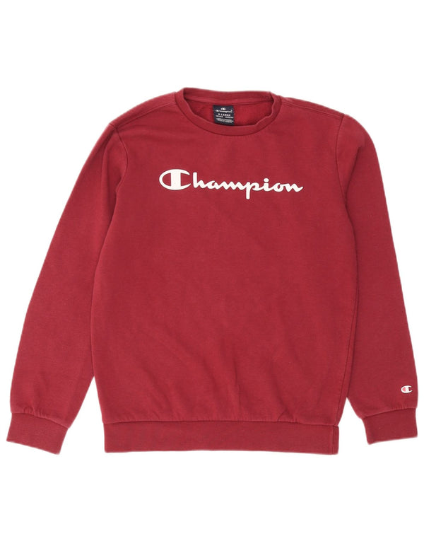 Champion Sweatshirt-Pullover mit Grafik für Jungen, 13–14 Jahre, XL, Burgunderrot