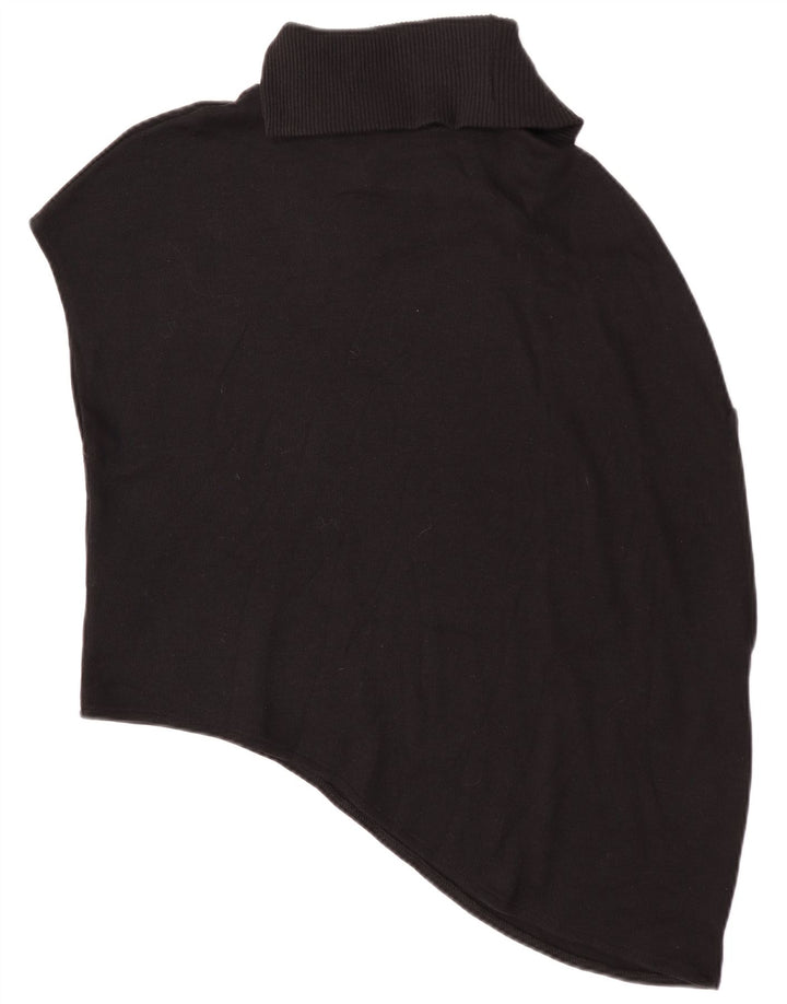 Zara Damen Asymmetrisches, übergroßes Weste-Tanktop UK 10 Small Schwarz Polyester