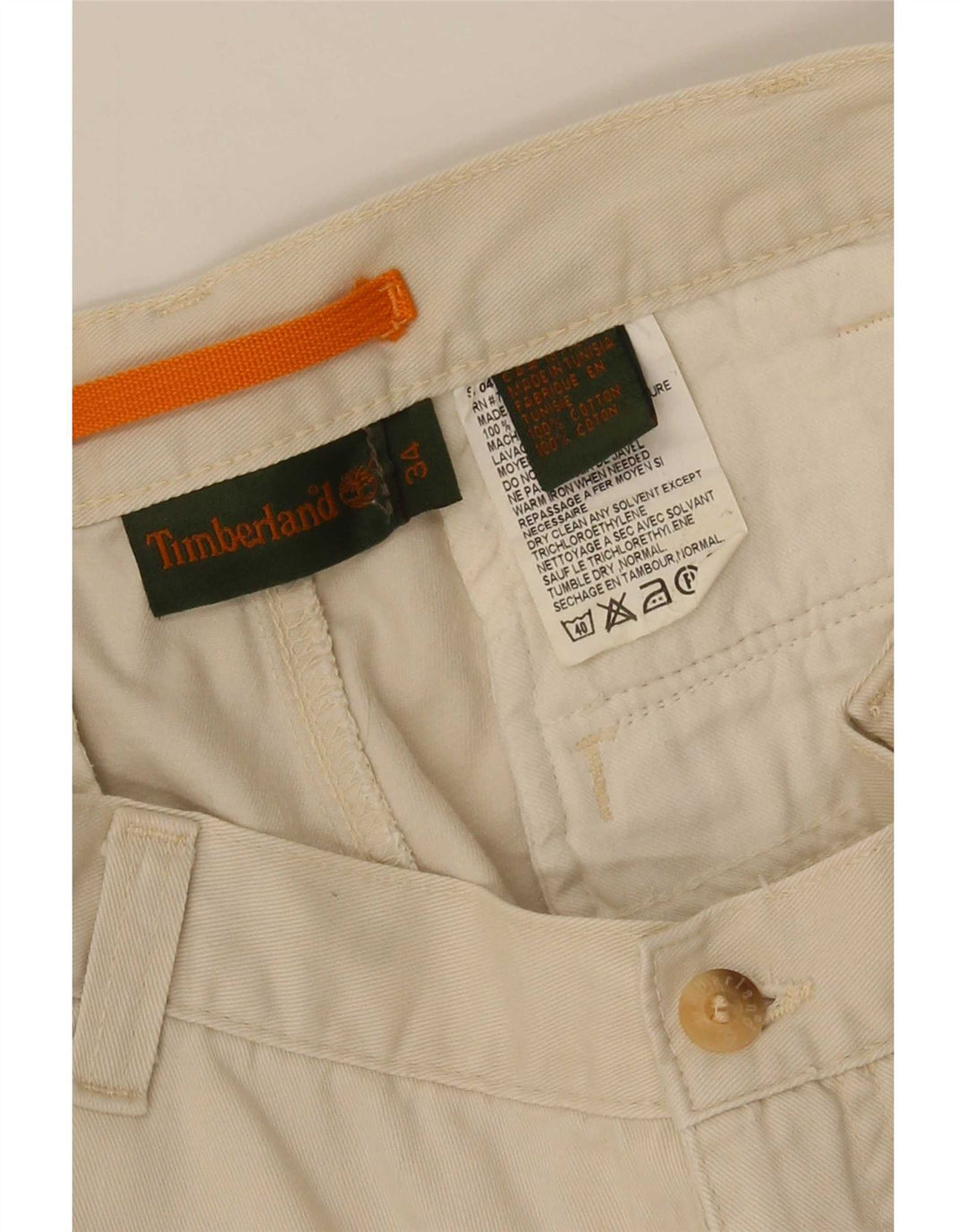 Timberland Herren Cargoshorts W34 Large Beige Baumwolle