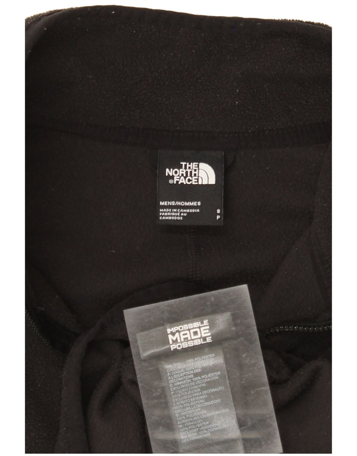 THE NORTH FACE Herren-Fleecepullover mit Reißverschluss am Hals, Größe S, Schwarz, Polyester