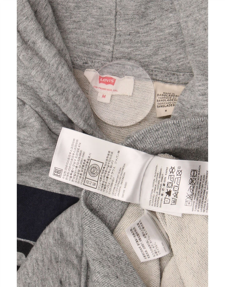 Levi's Damen-Kapuzenpullover mit Grafik, UK 14, mittelgrau gefleckte Baumwolle
