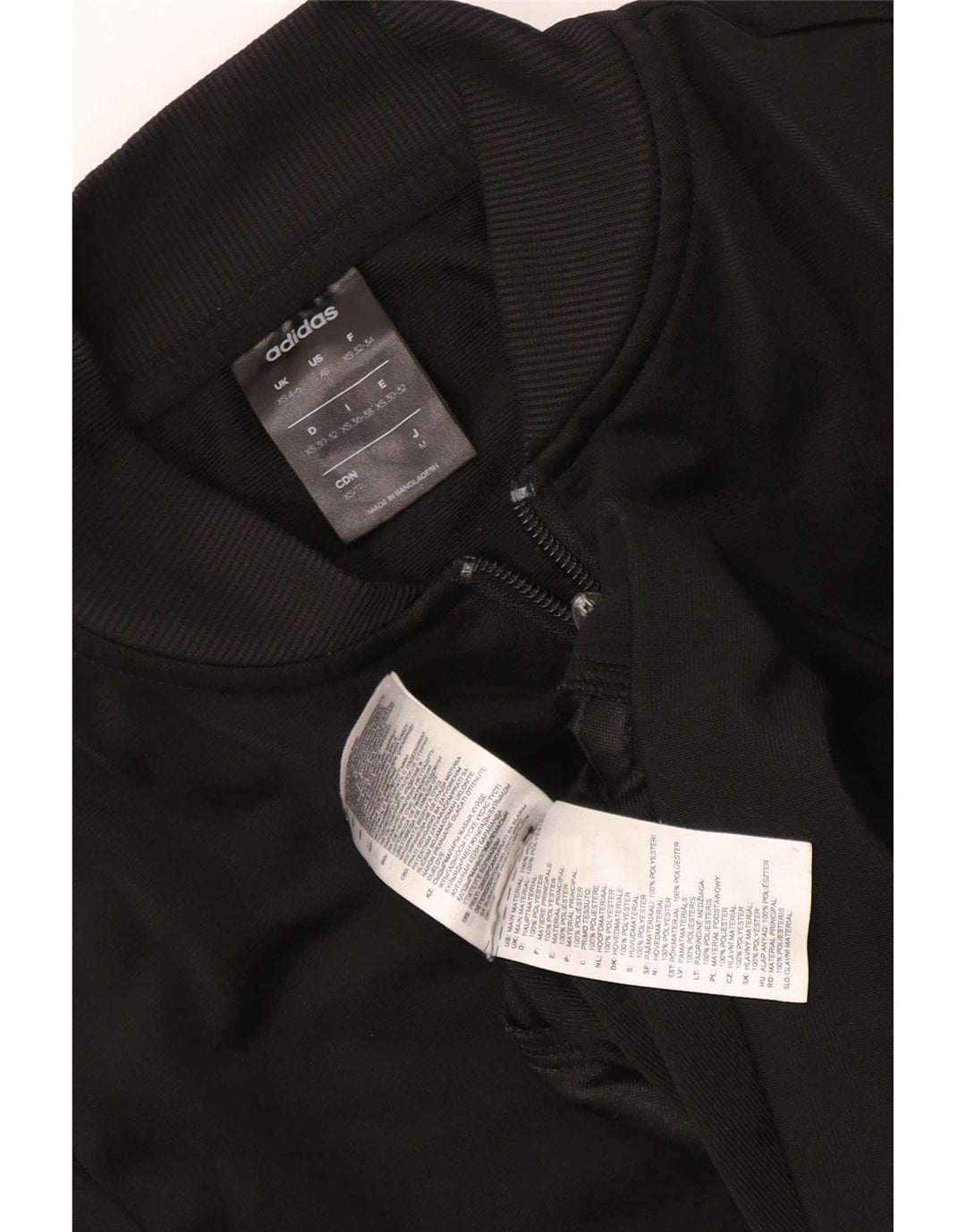 Adidas Damen Trainingsanzug Top Jacke UK 4/6 XS Schwarz Polyester