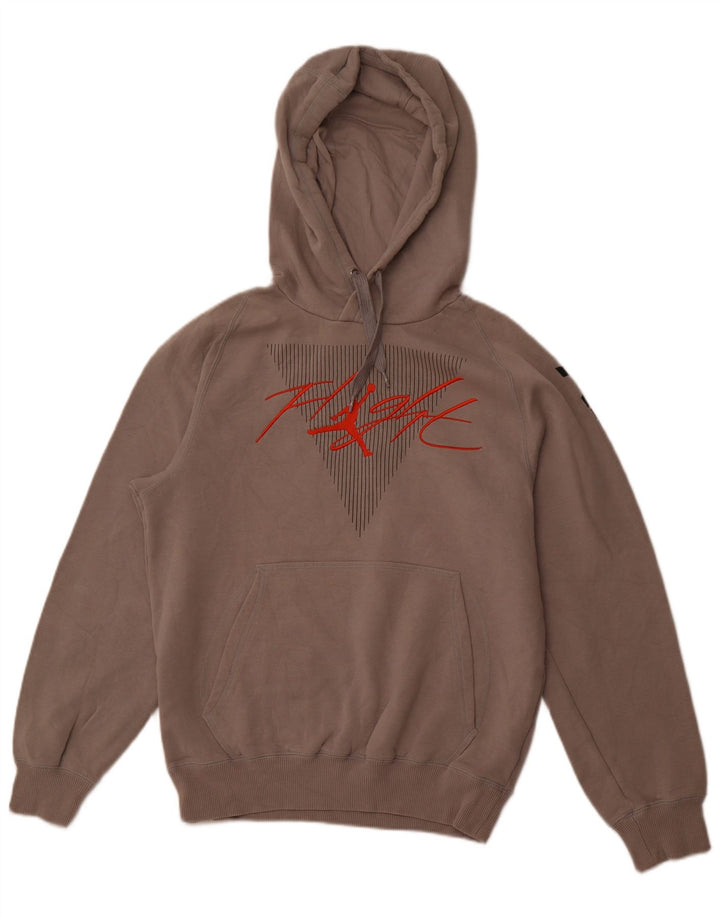 JORDAN Herren-Kapuzenpullover mit Grafik, Größe S, graue Baumwolle