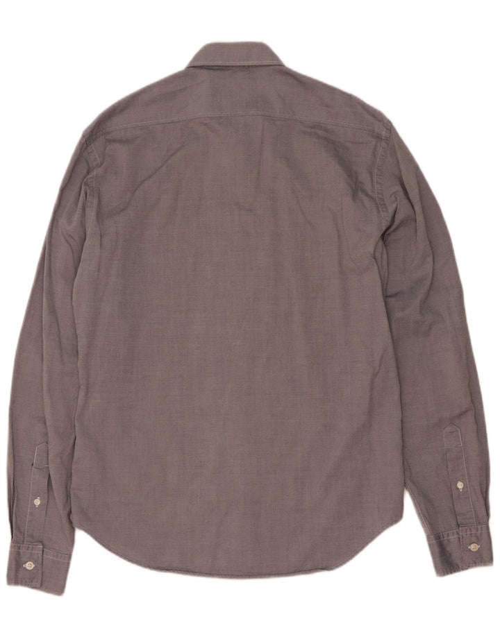 Burberry Herrenhemd, klein, aus blauer Baumwolle