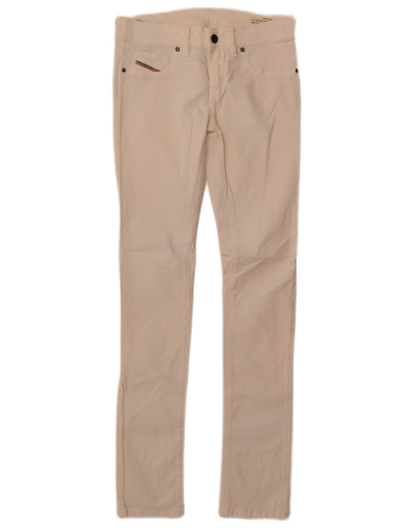 Diesel Röhrenjeans für Mädchen, 13–14 Jahre, W28, L31, cremefarbene Baumwolle