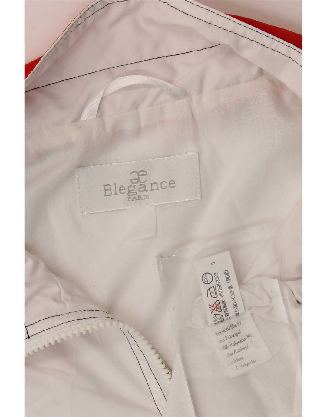 Elegance Damen Crop Gilet UK 16 Large Weiß Colourblock Polyester
