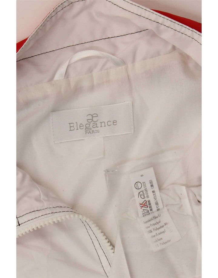 Elegance Damen Crop Gilet UK 16 Large Weiß Colourblock Polyester