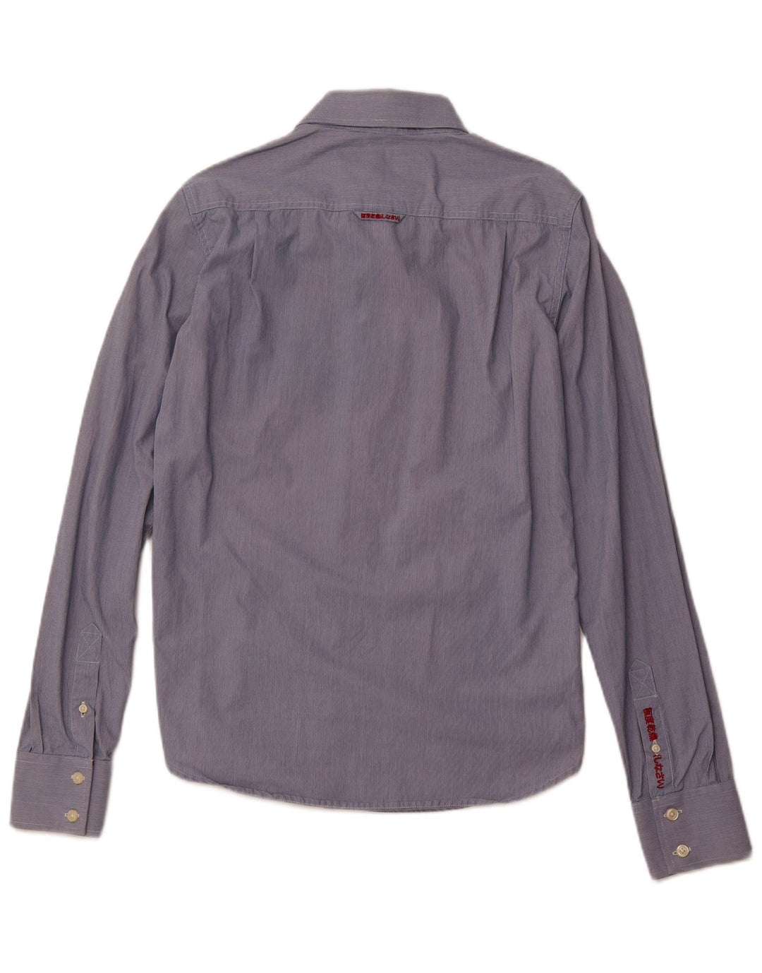 SUPERDRY Mens Shirt Medium Blue Pinstripe Cotton