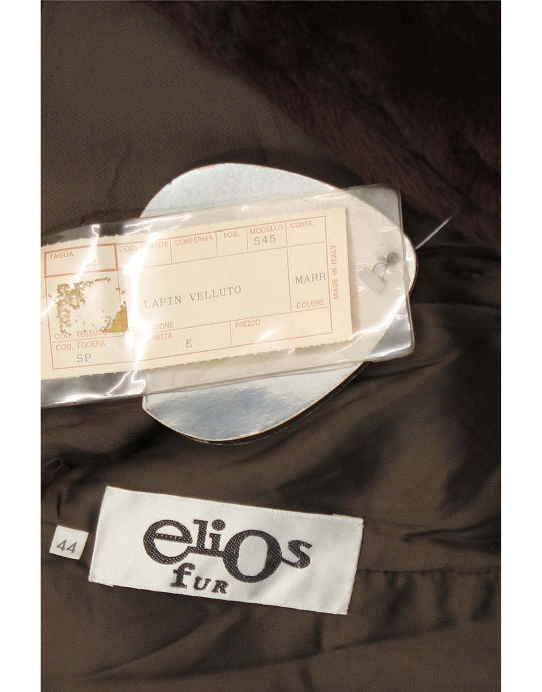 Elios Damen Pelzjacke IT 44 Mittelbraunes Leder