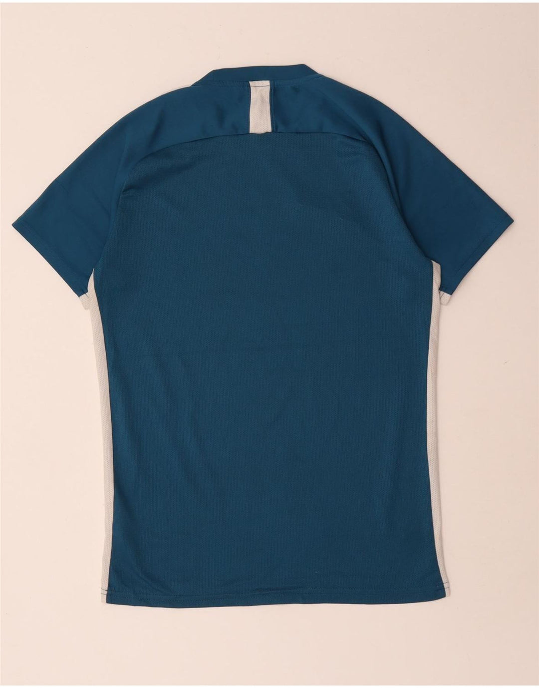 Nike Herren Dri Fit T-Shirt-Oberteil Mittelblaues Colourblock-Polyester
