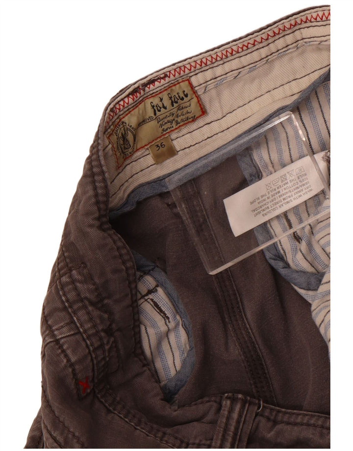 Fat Face Herren-Cargo-Shorts, W36, Größe L, Grau, Baumwolle