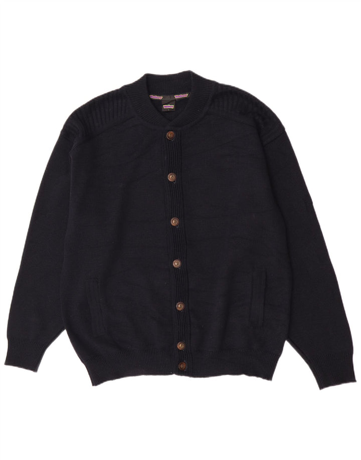WESTBURY Herren-Strickjacke, große marineblaue Wolle