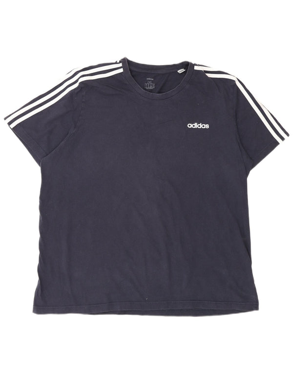 Adidas Herren 3D Arc T-Shirt Top 2XL Marineblau Baumwolle Sport
