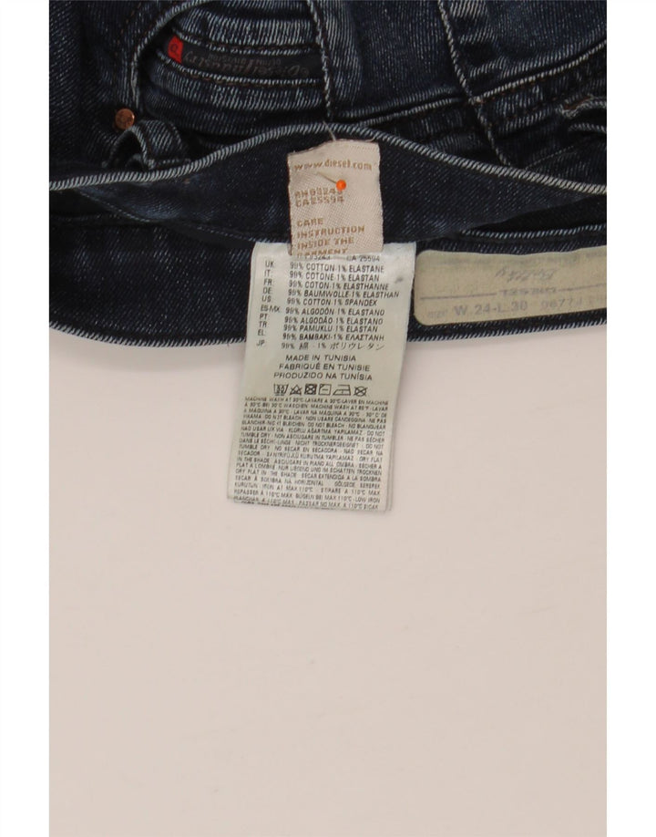 DIESEL Damen Slim Jeans W24 L30 Blaue Baumwolle