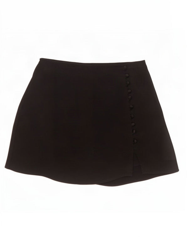 Zara Damen Minirock Large W30 Schwarze Viskose