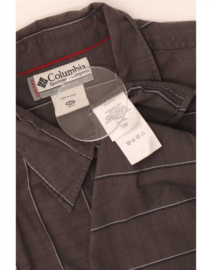 Columbia Herrenhemd 2XL grau kariert Baumwolle