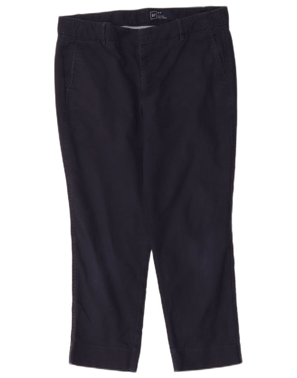 Gap Damen Petite Slim Cropped-Hose US 10 Large W32 L24 Marineblau