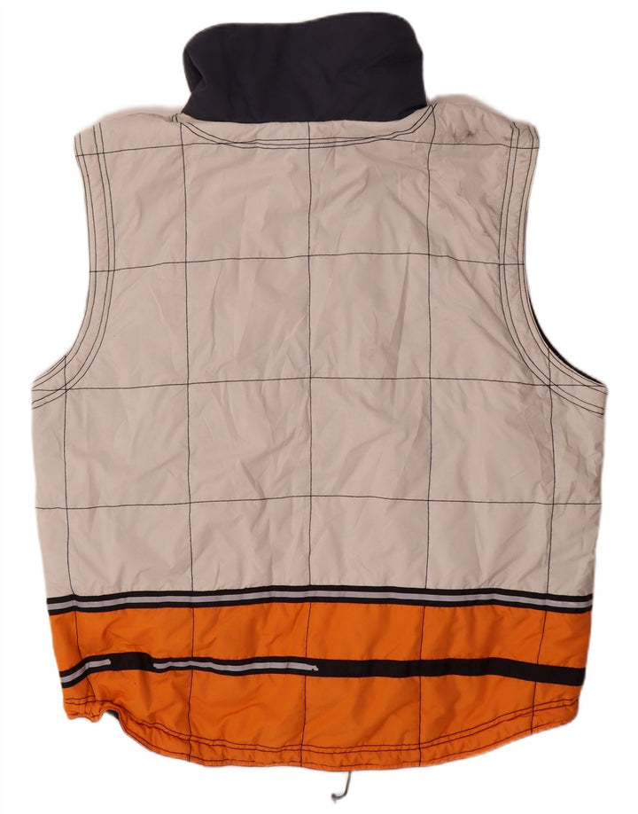 KILLTEC Herren Loose Fit Wattierte Weste UK 40 Large Weiß Farbblock