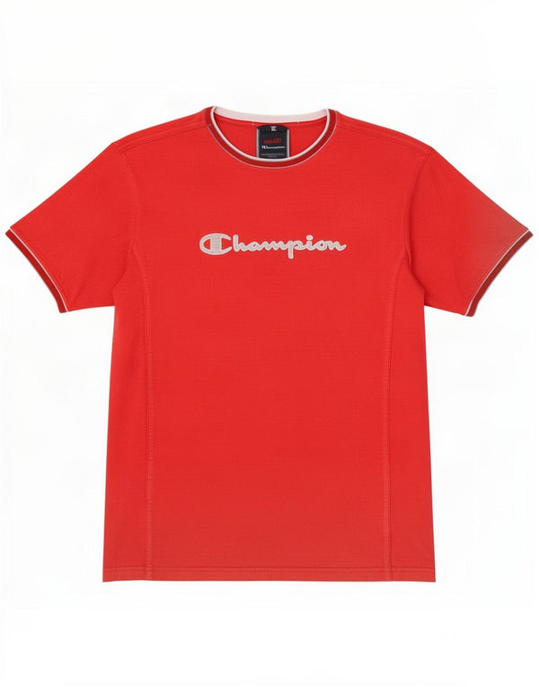 Champion Damen Grafik T-Shirt Top UK 18 XL Rot Baumwolle