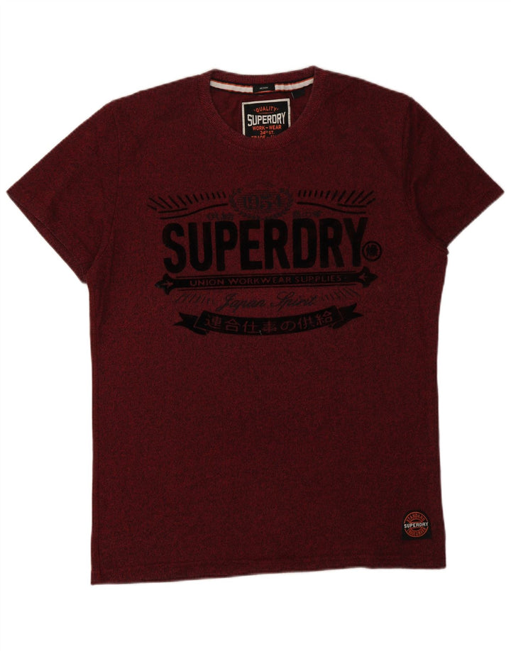 SUPERDRY Herren Grafik-T-Shirt-Oberteil Medium Kastanienbraun