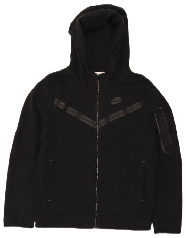Nike Jungen-Kapuzenpullover mit Reißverschluss, 10–11 Jahre, mittlere schwarze Baumwolle