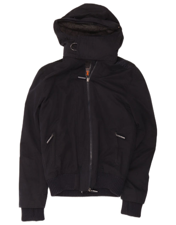 Superdry Herren Windbomber Kapuzen-Bomberjacke UK 36 Small Marineblau