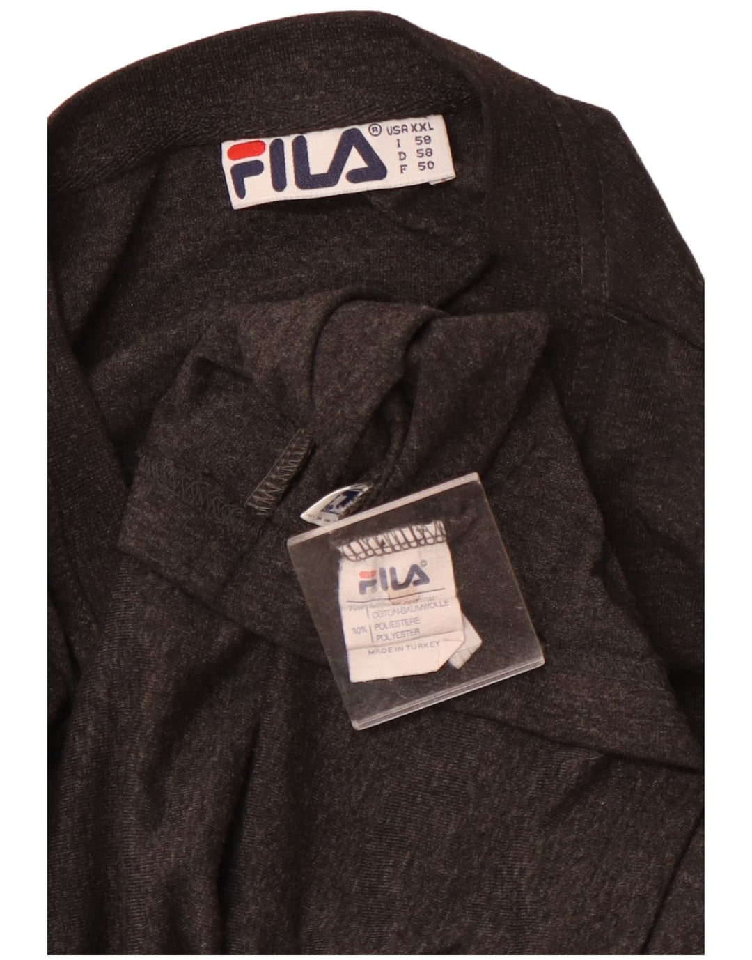 FILA Herren Grafik T-Shirt Top 2XL Grau Baumwolle