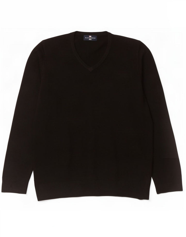 Marks & Spencer Herren Blue Harbour Pullover mit V-Ausschnitt Mittelschwarz