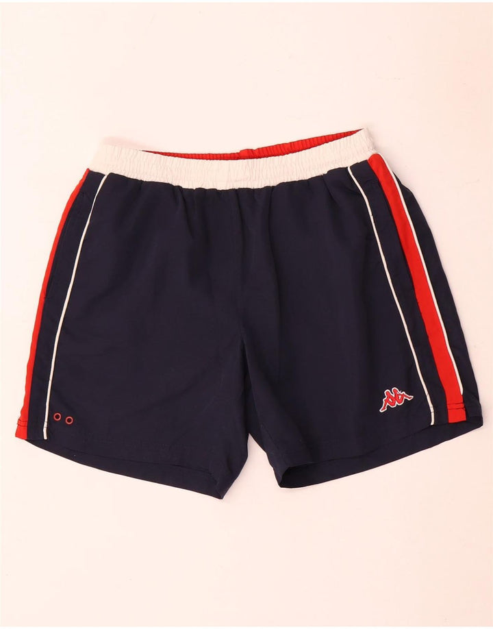Kappa Herren-Sportshorts, Mittelgroßes marineblaues Colourblock-Polyester