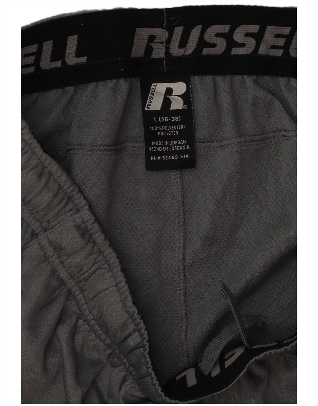 RUSSELL ATHLETIC Herren Dri-Power Sportshorts, groß, Grau, Farbblock