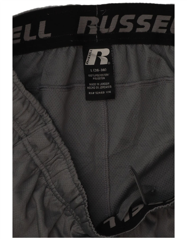 RUSSELL ATHLETIC Herren Dri-Power Sportshorts, groß, Grau, Farbblock
