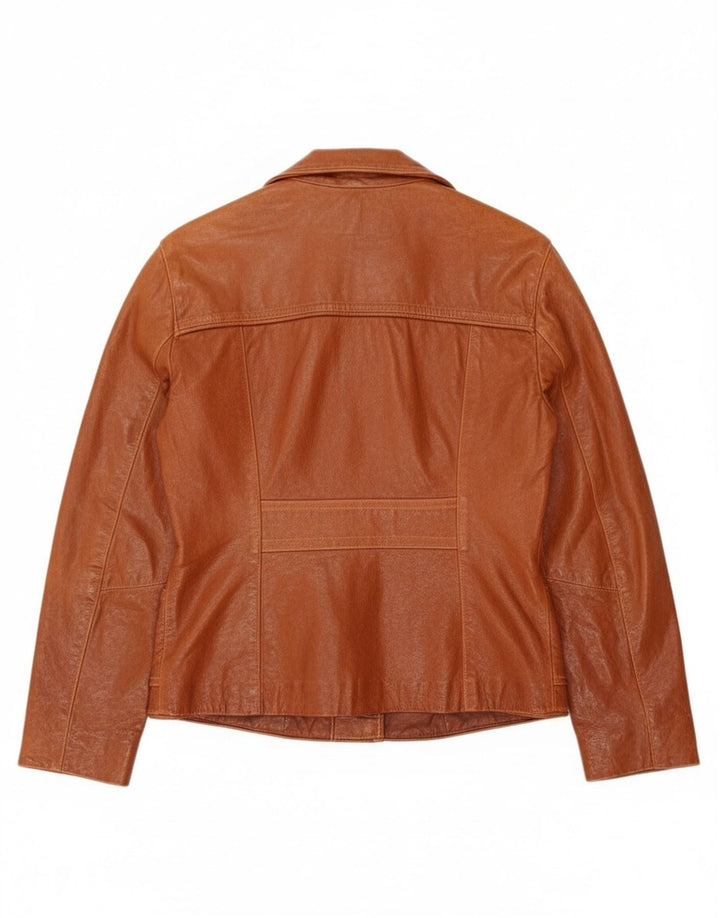 KOCCA Damen Lederjacke UK 10 Kleines braunes Leder