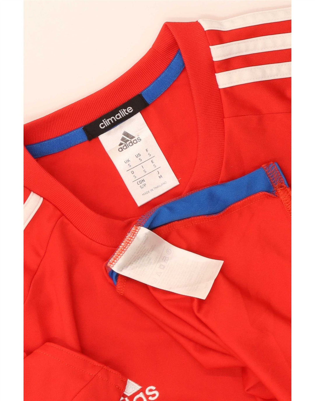 Adidas Herren Climalite T-Shirt Top Small Rot Colourblock Polyester