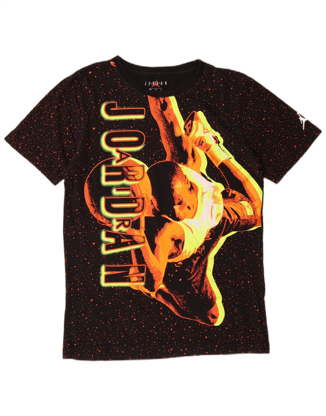 JORDAN Grafik-T-Shirt für Jungen, 13–14 Jahre, XL, schwarz gepunktete Baumwolle