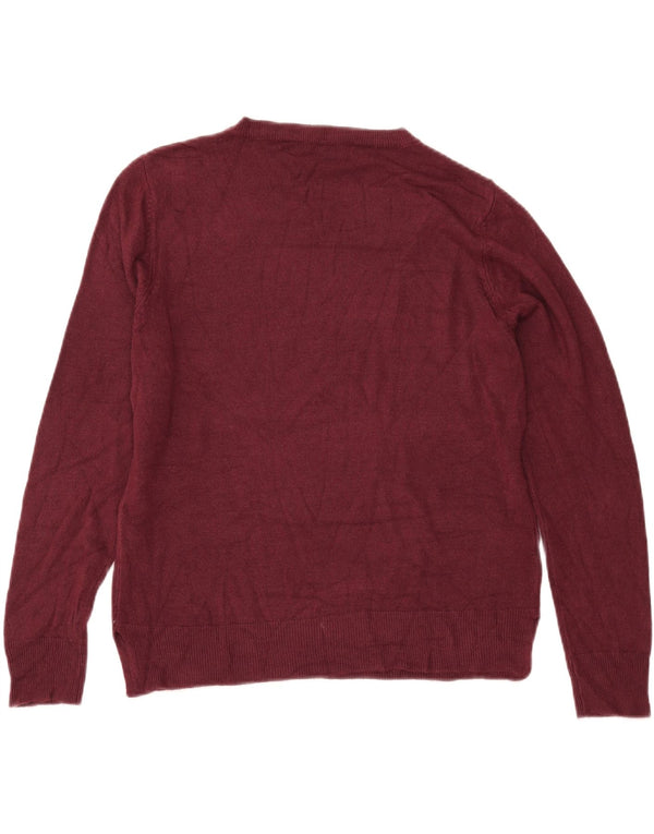 MARKS & SPENCER Damen-Pullover mit Rundhalsausschnitt, UK 14, Größe L, Kastanienbraun, Acryl