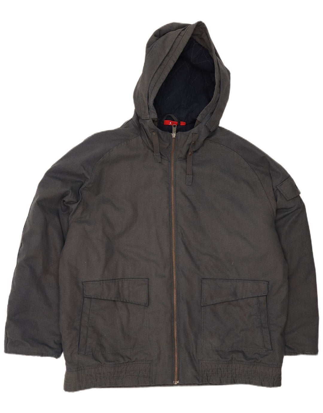 Puma Herren-Windbreakerjacke mit Kapuze, UK 40, große graue Baumwolle