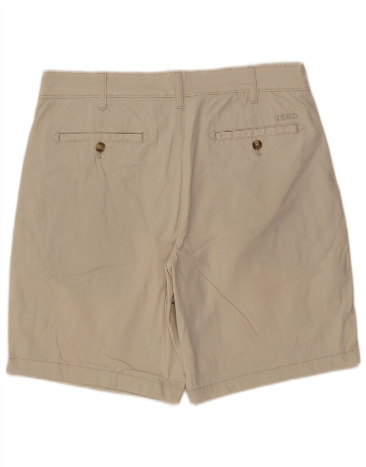 Izod Herren Salt Water Chino Shorts W34 Large Beige Baumwolle