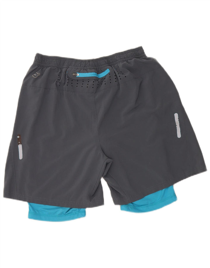 Puma Herren Sportshorts mittelgraues Colourblock-Polyester