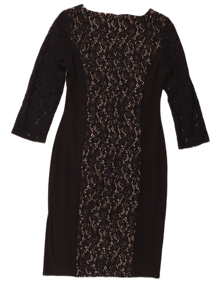 Phase Eight Damen-Etuikleid mit 3/4-Ärmeln, UK-Größe 44, Mittelschwarz mit Blumenmuster