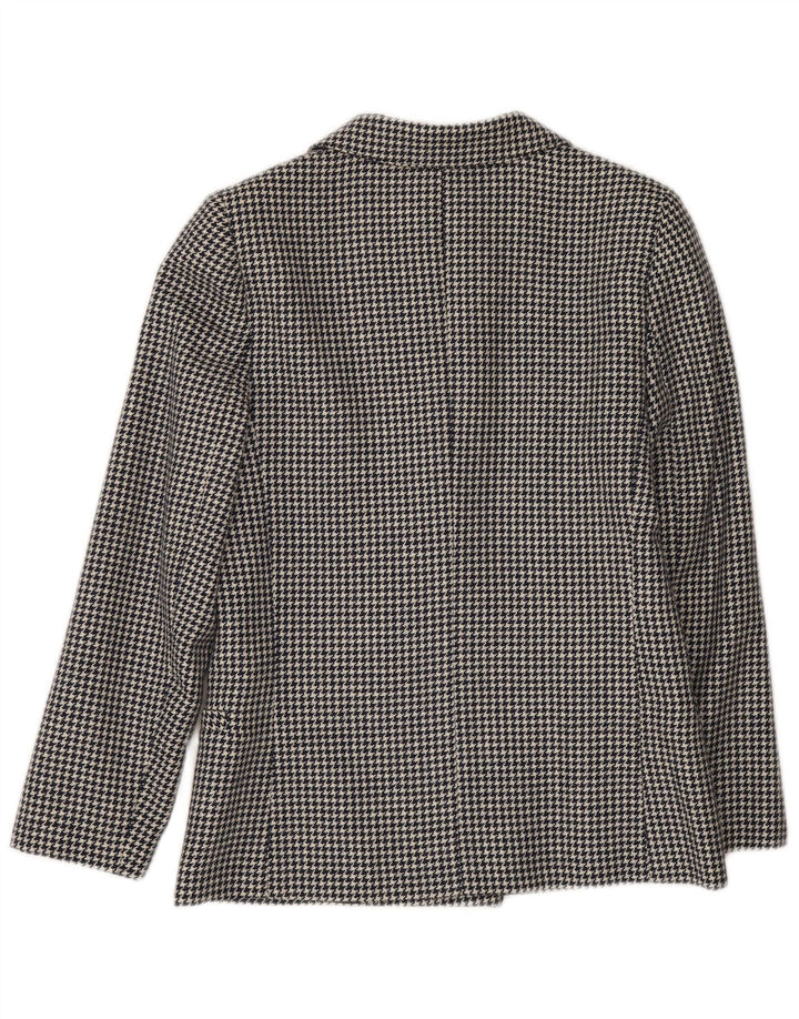 Arezia Damen Blazer Jacke IT 42 Mittel Marineblau Hahnentritt